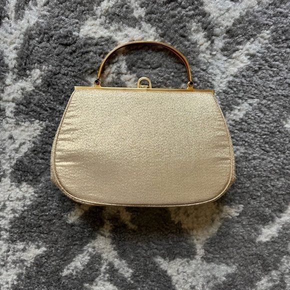 Vintage MM Couture Morris Moskowitz Shimmery Golden Clutch - 1960s - Picture 3 of 10